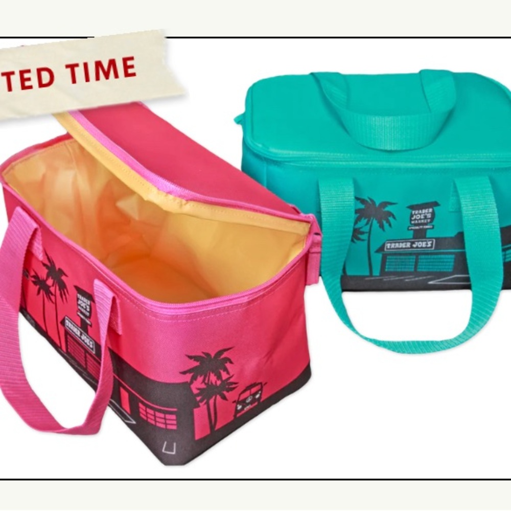 Trader Joe’s Mini Cooler - 2 Pack Teal/Pink BNWT